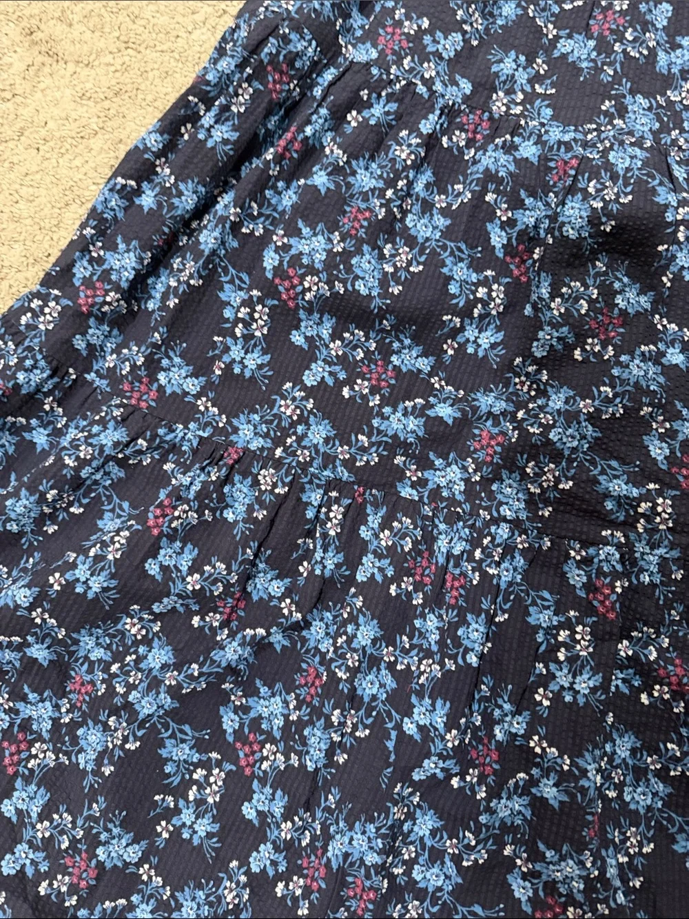 Sea New York Multi Tilly Smocked Tiered Midi Dress - Size 2 EUC!